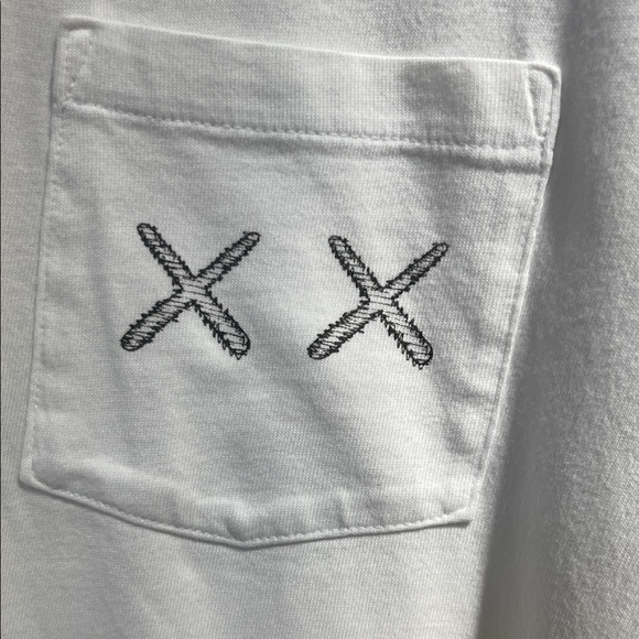 KAWS x Uniqlo White Graphic Pocket Tee - Picture 2 of 6
